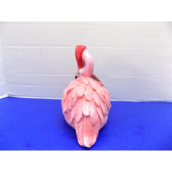 NEW Christmas Santa Flamingo Statue Figurine Florida Coastal Beach Casey Key - Picture 3 of 6